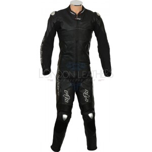 RTX Panther Black Pro Motorcycle Racer Leathers